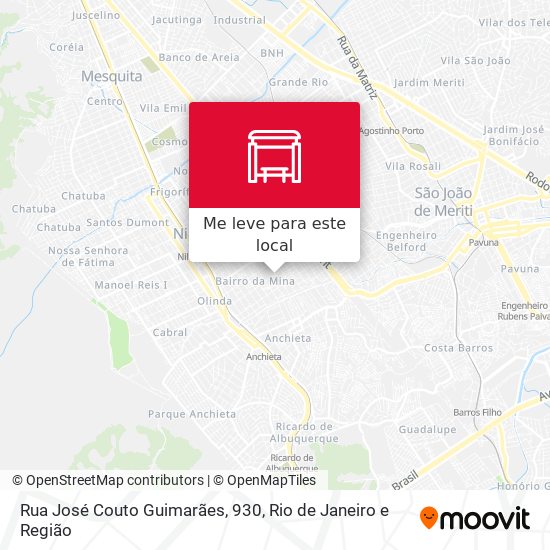 Rua José Couto Guimarães, 930 mapa