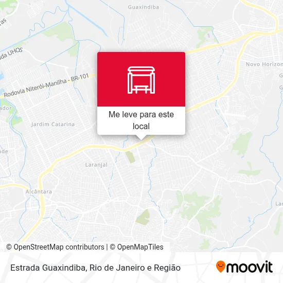 Estrada Guaxindiba mapa