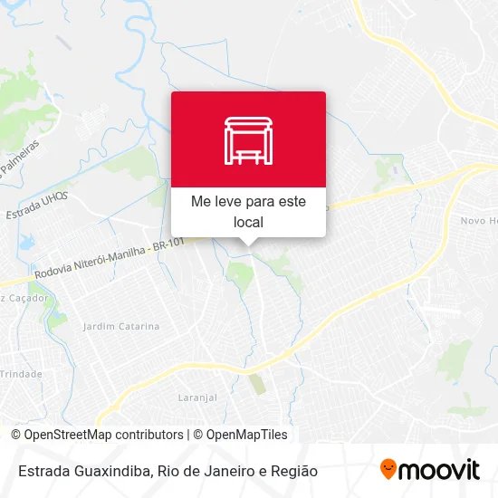 Estrada Guaxindiba mapa