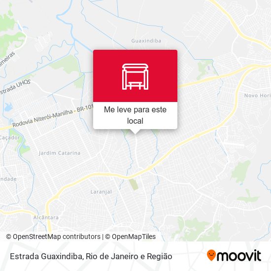 Estrada Guaxindiba mapa