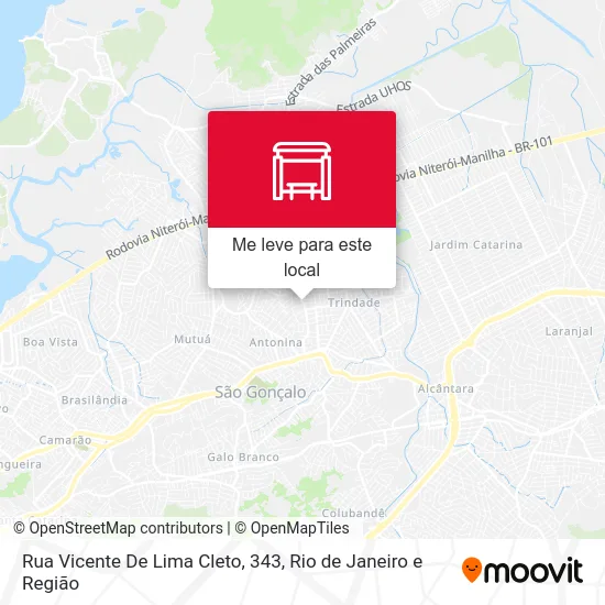 Rua Vicente De Lima Cleto, 343 mapa