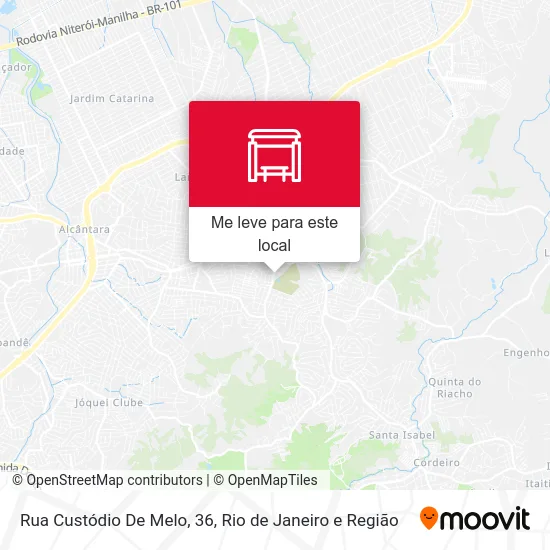Rua Custódio De Melo, 36 mapa