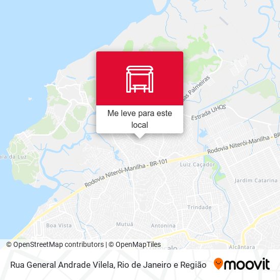 Rua General Andrade Vilela mapa