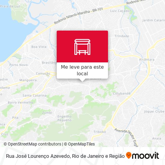 Rua José Lourenço Azevedo mapa