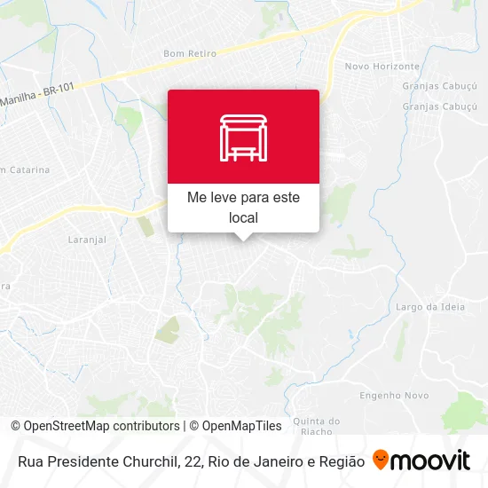 Rua Presidente Churchil, 22 mapa