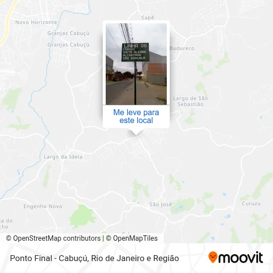 Ponto Final - Cabuçú mapa