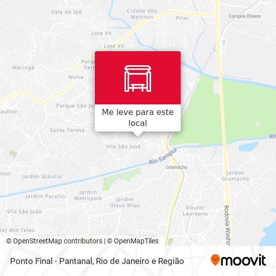 Ponto Final - Pantanal mapa