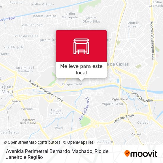 Avenida Perimetral Bernardo Machado mapa