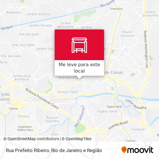 Rua Prefeito Ribeiro mapa