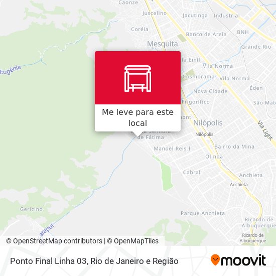 Ponto Final Linha 03 mapa