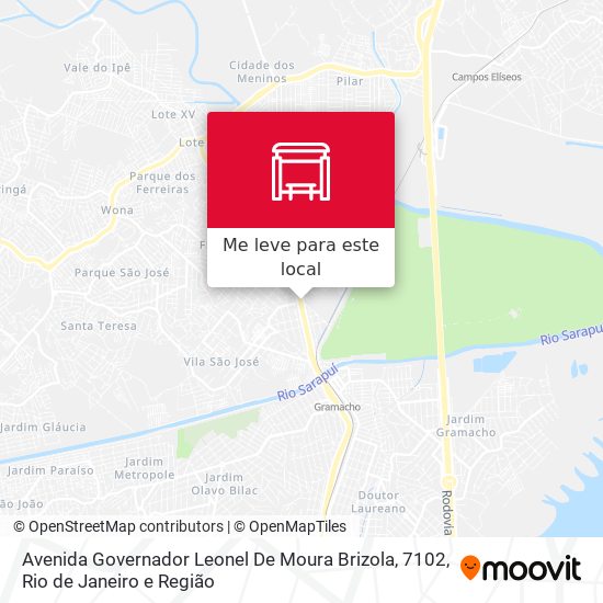 Avenida Governador Leonel De Moura Brizola, 7102 mapa