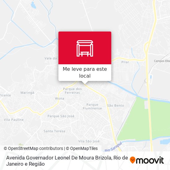 Avenida Governador Leonel De Moura Brizola mapa