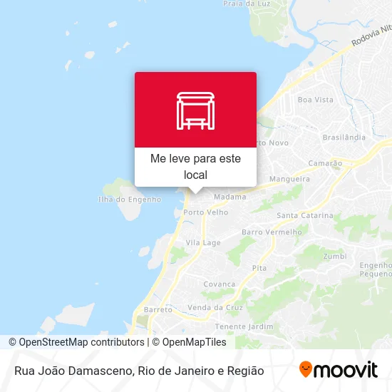 Rua João Damasceno mapa