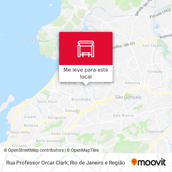 Rua Professor Orcar Clark mapa