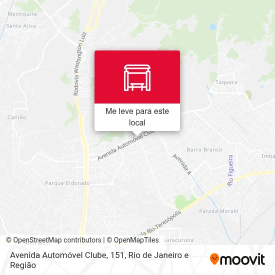 Avenida Automóvel Clube, 151 mapa