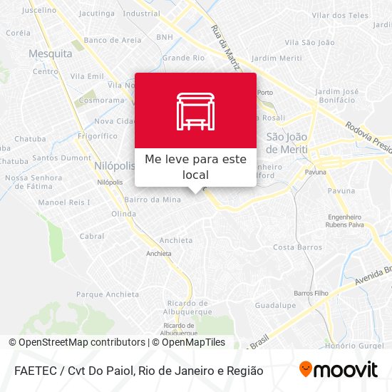 FAETEC / Cvt Do Paiol mapa