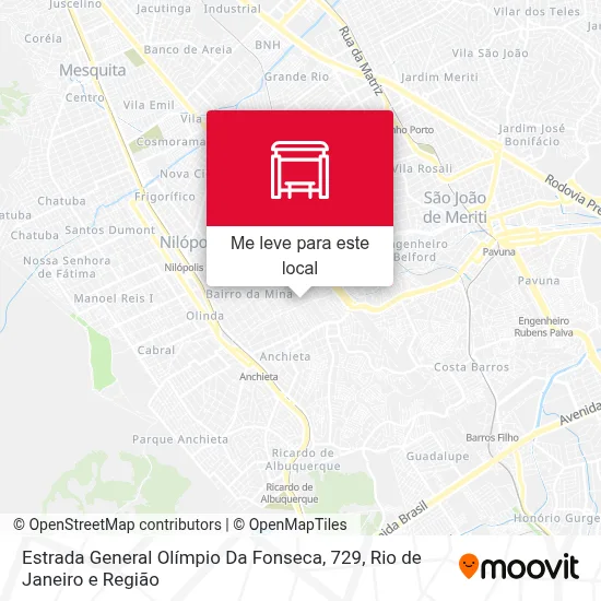 Estrada General Olímpio Da Fonseca, 729 mapa