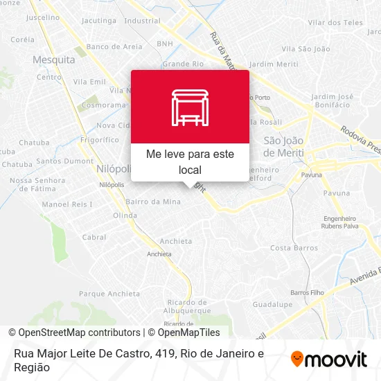 Rua Major Leite De Castro, 419 mapa
