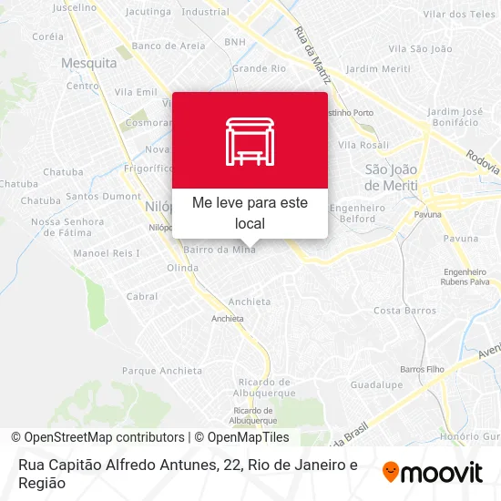 Rua Capitão Alfredo Antunes, 22 mapa