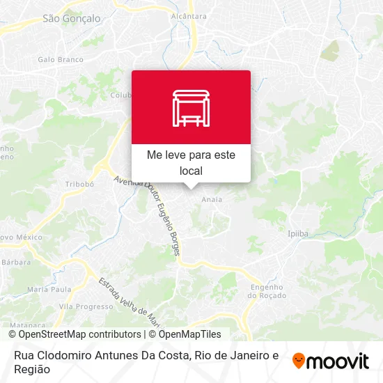 Rua Clodomiro Antunes Da Costa mapa