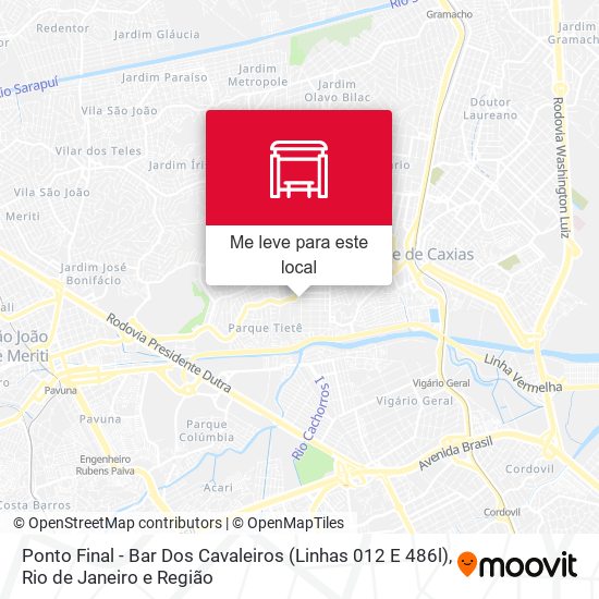 Ponto Final - Bar Dos Cavaleiros (Linhas 012 E 486l) mapa