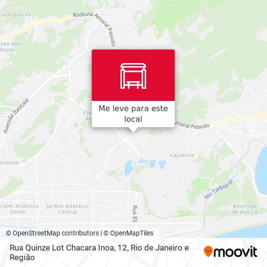 Rua Quinze Lot Chacara Inoa, 12 mapa