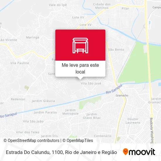 Estrada Do Calundu, 1100 mapa