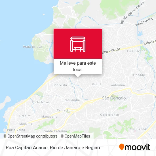 Rua Capitão Acácio mapa