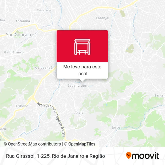 Rua Girassol, 1-225 mapa