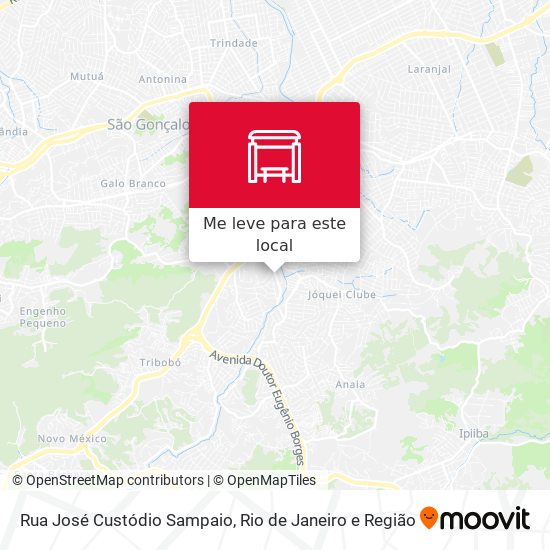 Rua José Custódio Sampaio mapa