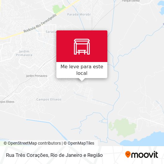 Rua Três Corações mapa