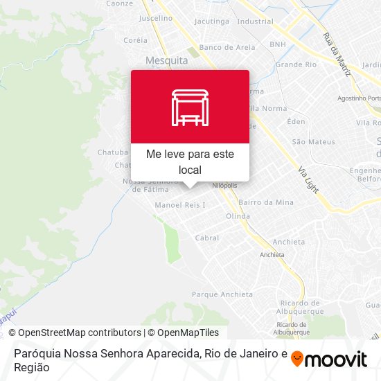 Paróquia Nossa Senhora Aparecida mapa