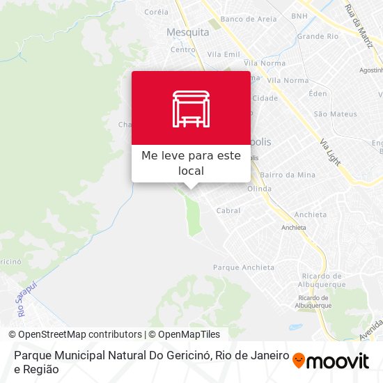 Parque Municipal Natural Do Gericinó mapa