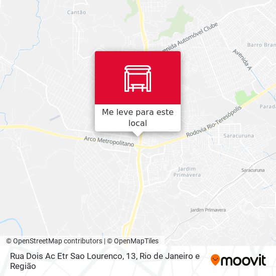 Rua Dois Ac Etr Sao Lourenco, 13 mapa