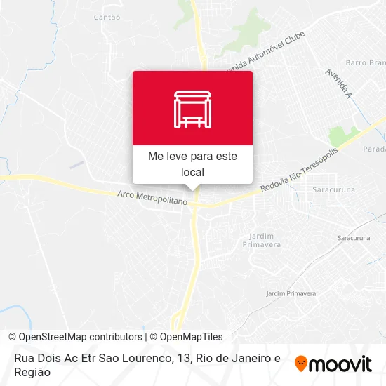 Rua Dois Ac Etr Sao Lourenco, 13 mapa