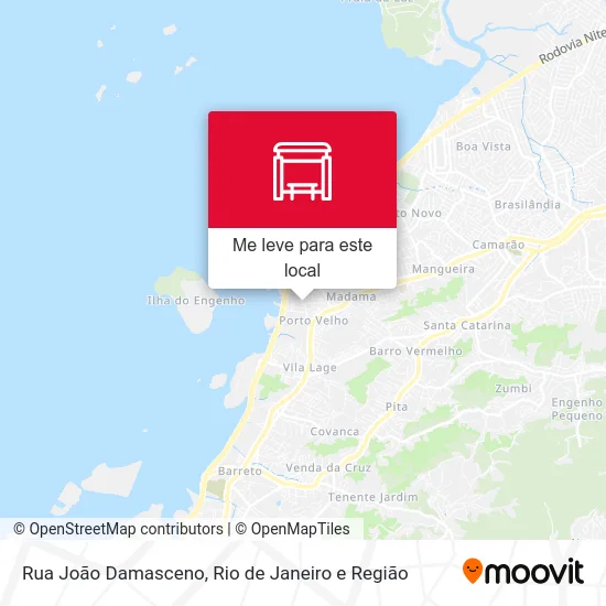 Rua João Damasceno mapa