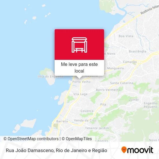 Rua João Damasceno mapa