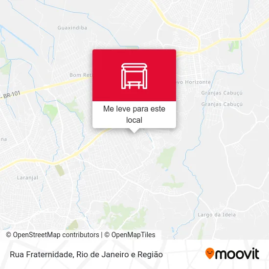 Rua Fraternidade mapa