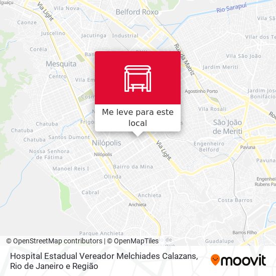 Hospital Estadual Vereador Melchiades Calazans mapa