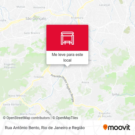Rua Antônio Bento mapa