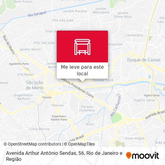 Avenida Arthur Antônio Sendas, 56 mapa