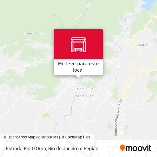 Estrada Rio D'Ouro mapa