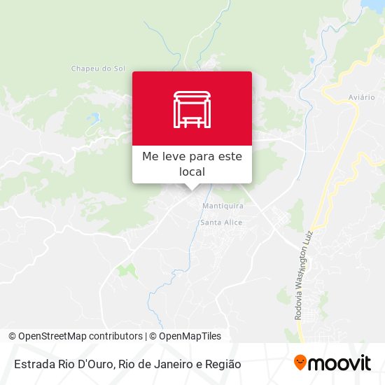 Estrada Rio D'Ouro mapa