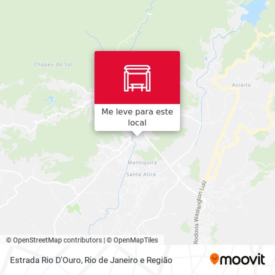 Estrada Rio D'Ouro mapa