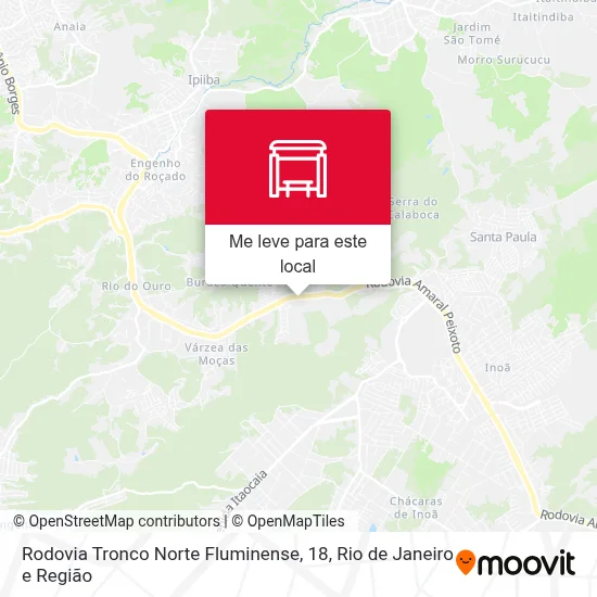 Rodovia Tronco Norte Fluminense, 18 mapa