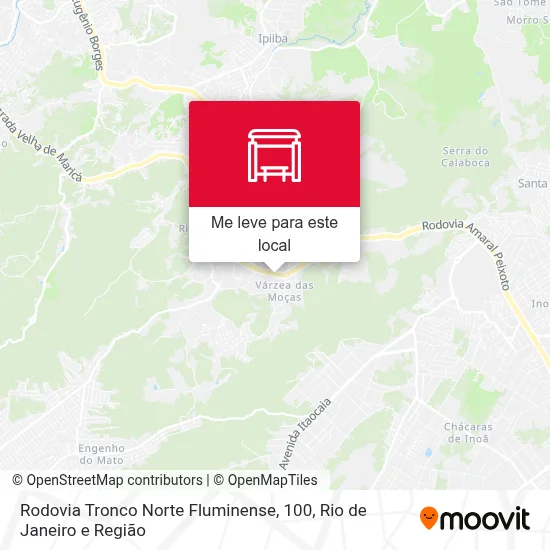 Rodovia Tronco Norte Fluminense, 100 mapa