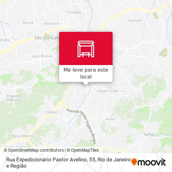 Rua Expedicionário Pastor Avelino, 55 mapa