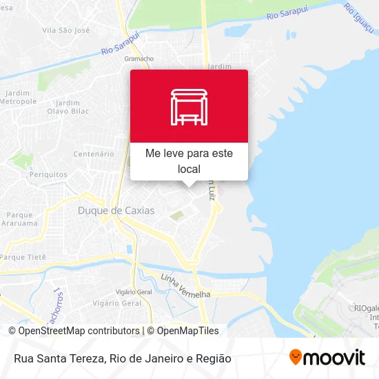Rua Santa Tereza mapa