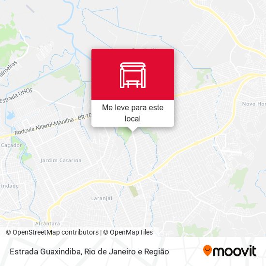 Estrada Guaxindiba mapa