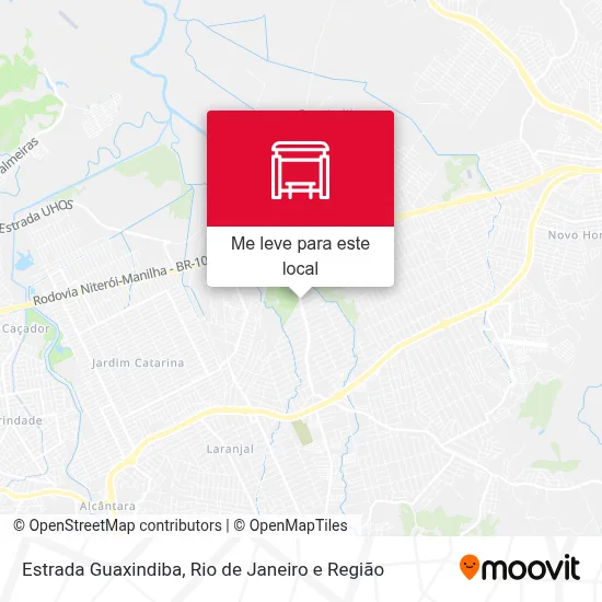 Estrada Guaxindiba mapa